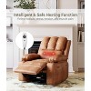 Recliner Chair, with Massage & Heat, 60° Swivel Faux Leather Rocking Chair, 1.5X Sponge Filling, with Cup Holder, or Living Room, Bedroom & Nursery - 4 of 4