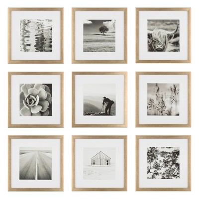 Photo 1 of (Set of 9) 12 x 12 Gallery Grid Kit Gold - Instapoints