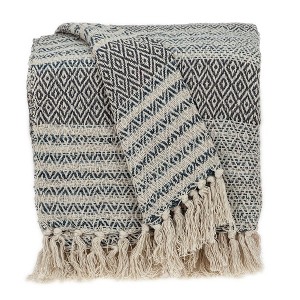 Parkland Collection,Ivy Transitional Beige 52" X 67" Woven Handloom Throw - 1 of 4