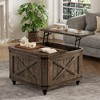 Farmhouse Lift Top Coffee Table With Large Hidden Storage - 2 of 4