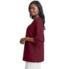 Jessica London Women's Plus Size Linen V-Neck Embroidered Tunic - 4 of 4