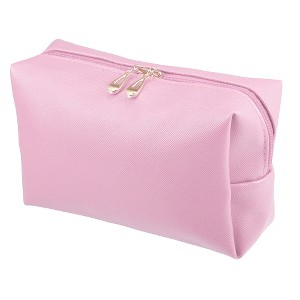 Unique Bargains Women PU Leather Waterproof Cosmetic Case Makeup Bag L Size 1 Pc - 1 of 4