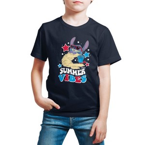 Boys' - Lilo and Stitch - Summer Vibes Short Sleeve Graphic T-Shirt - 1 of 4