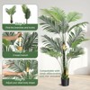 Acekool 6FT Artificial Golden Cane Palm Tree with Adjustable Leaves, Pre-Potted Faux Tropical Plant for Indoor & Outdoor Decor - 4 of 4