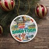 Saratoga Springs Christmas Ornament, New York Spa City and Health Resort Souvenir| OrnamentallyYou - 4 of 4