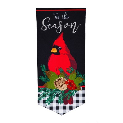 Evergreen Tis the Season Cardinal Everlasting Impressions Textile Décor