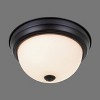 Yosemite Home Decor 2 Light Flushmount in Flat Black Finish with White Glass - JK101-11BK-W - 3 of 4