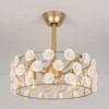 Rennnsan Lioraen 20" W 4 - Light Drum Camellia Flower Ceramic French Country Dimmable Ceiling Fan in Gold - 4 of 4