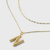 14K Gold Dipped Cubic Zirconia Duo N Initial Multi-Strand Necklace - A New Day™ Gold - 4 of 4