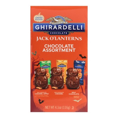 Ghirardelli Assorted Milk Chocolate Jack O'Lanterns Bag 4.1 oz