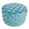 Sapphtopaz Modern Braided Ottoman with Velvet Upholstered Versatile Pouf Small Foot Stool Foam Shoe Bench for Living Room, Entryway - 2 of 4