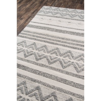 6'x24' Gray Diamond Tufted Handmade Synthetic Runner Rug