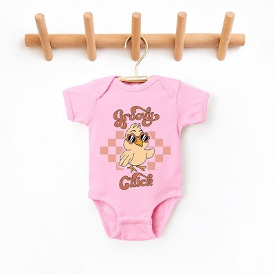 The Juniper Shop Groovy Chick Checkered Baby Bodysuit