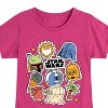 Girls' - Star Wars - Darth Vader, C3 po, R2D2 Summer Fitted Short Sleeve Graphic T-Shirt - 2 of 4