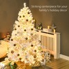 Whisen 6FT Prelit Artificial Christmas Tree with 638 Branches, 220 Warm White LED Lights, Auto Open - White - 3 of 4