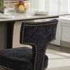 TIRAMISUBEST Mid Century Modern Dining Chairs Set of 2, Upholstered Kitchen Chairs with Nailhead Trim & Gold Steel Legs - 3 of 4