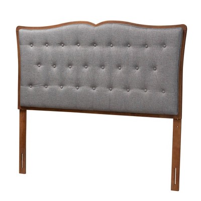 Georgia Gray Tufted Upholstered Wood Queen Headboard