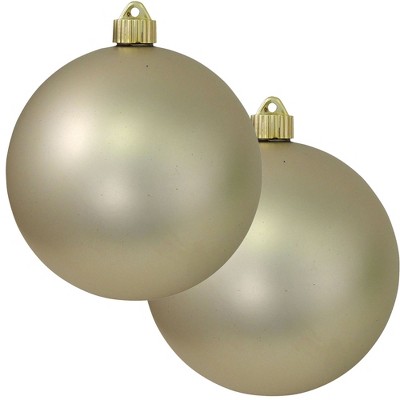 Christmas by Krebs 2ct Buff Velvet Shatterproof Christmas Ball Ornaments 6" (150mm)