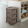 3 Drawer Rolling Cart Wengue - Inval - 3 of 3