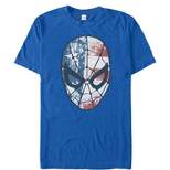 Men's Marvel Fourth of July  Spider-Man American Flag Mask T-Shirt