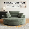 360° Swivel Chaise Lounge Lazy Accent Chair Cozy Sleeper Sofa Single Swivel Chair, Beige/Brown/Green/Black/Gray-ModernLuxe - 2 of 4