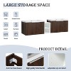 Vynxaria 72 Inch Soft Close Doors Bathroom Vanity With Sink, Two Small Storage Shelves, 24" and 12" Combination Cabinet - 4 of 4