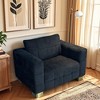 1-Seater Plush Cloth Soft Sofa Chair with High Sofa Legs, Easy Cleaning, and Fun Assembly - 3 of 4