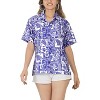 LA LEELA Button Down Shirt for Women Summer Beach Party Blouses Button Up Short Sleeve Vacation Hawaiian Shirts Coverup Tank Top Women - 4 of 4