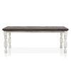 78" Cambrien Rustic Two-Tone Dining Table Antique White/Gray - HOMES: Inside + Out: Farmhouse Style, 6-Seater Rectangle - 4 of 4