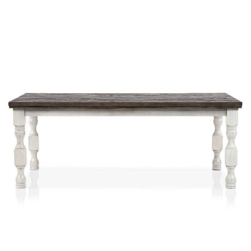 78&#34; Cambrien Rustic Two-Tone Dining Table Antique White/Gray - HOMES: Inside + Out, 5 of 10