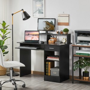 Yaheetech Home Office Wood Computer Desk with Storage Drawers - 1 of 4