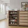 Rattan Accent 5-Drawer Dresser with Gold Handles, 45" Tall Wood Storage Chest Organizer for Bedroom and Closet - 3 of 4