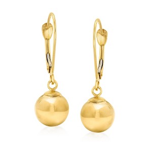 Ross-Simons 8mm 14kt Yellow Gold Bead Drop Earrings - 1 of 4