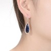 Guili Teardrop Leverback Earrings in Sterling Silver with CZ in Amber, Emerald, Sapphire, Gold & Rose Gold – Vibrant Sparkle for Luxe Appeal - 2 of 3