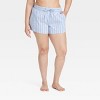 Women's Striped Cotton Pajama Shorts - Auden™ - 4 of 4