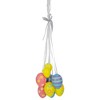 Northlight 17" Floral Striped Spring Easter Egg Cluster Hanging Decoration - White/Yellow - 4 of 4