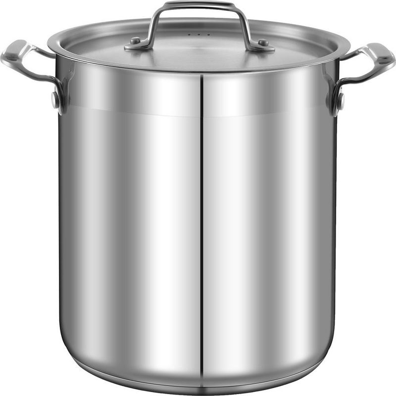 NutriChef Stainless Steel Cookware Stockpot - 20 Quart, Heavy Duty Induction Pot, Soup Pot With Stainless Steel, 1 of 4