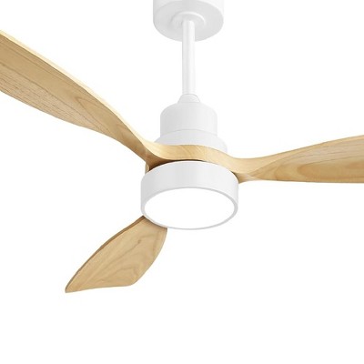 48 Inch Smart Ceiling Fan with Lights Remote & App Control Reversible DC Motor Dimmable LED Low Profile Modern Ceiling Fans for Bedroom Living Room
