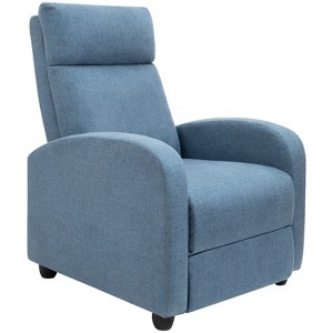 LACOO Linen Leather Recliner Chair Padded Club Chair for Home Theater - 1 of 4