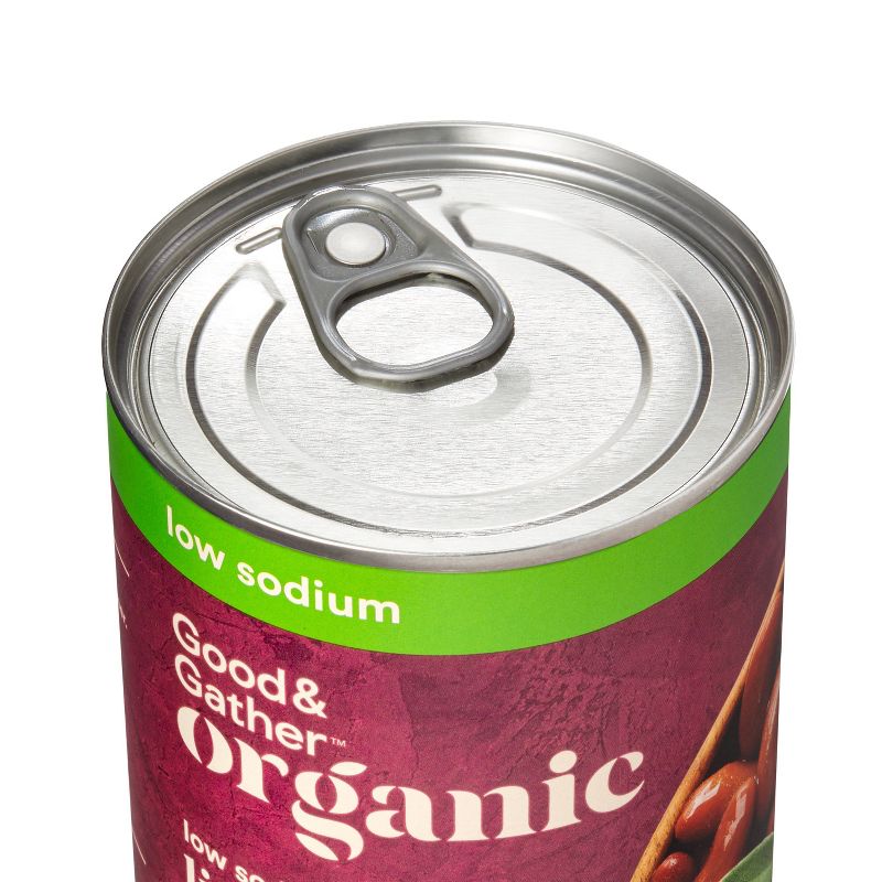 Organic Low Sodium Light Red Kidney Beans - 15oz - Good &#38; Gather&#8482;, 4 of 5