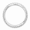 Black Bow Jewelry 2.25mm Stackable Sterling Silver Curved Textured Band - 2 of 4