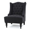 Modern Upholstered Velvet Club Chair Accent Chair,blue-Christopher Knight Home - 2 of 4