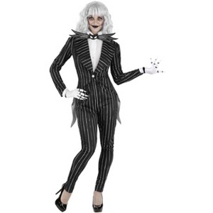 HalloweenCostumes.com Disney Women's Jack Skellington Costume | The Nightmare Before Christmas Skeleton Pinstripe Suit for Adult Halloween Cosplay | NBC Movie Character - 1 of 4