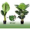 Wikineon Artificial Monstera Plant 4 Ft Fake Plants with Plastic Pot for Office and Home Decor, Tall Faux Plant for Indoors and Outdoors. - 4 of 4