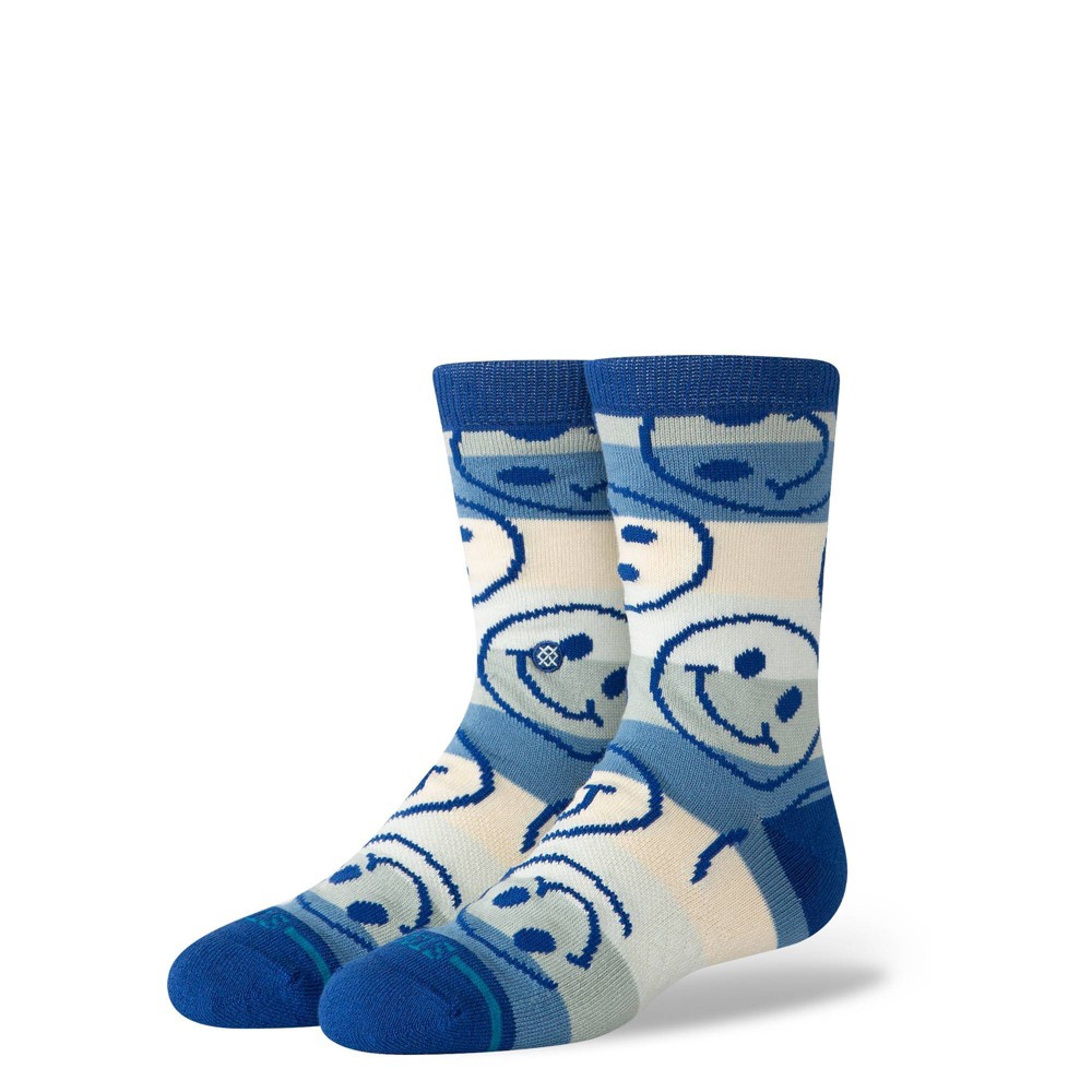 Stance X Wade Kids Always Smiling Crew Socks - Blue L