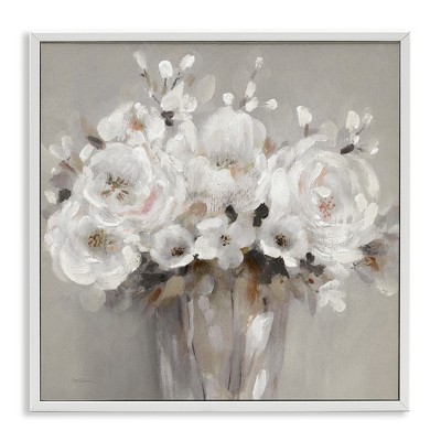 Stupell Industries White Flower Bunches, 17" x 17"