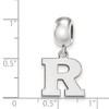 Black Bow Jewelry Sterling Silver Rutgers Scarlet Knights NCAA Bead Charm - 3 of 4