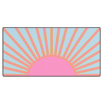 Daily Regina Designs Le Soleil 02 Abstract Retro Desk Mat - Deny Designs