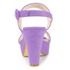 Allegra K Women's Slingback Platform Chunky High Heel Adjustable Buckle Strap Sandals - 3 of 4