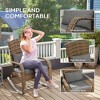 Adirondack Chair, Outdoor Wicker Rocking Chair with High Back, Seat Cushion, and Pillow for Porch, Balcony - 4 of 4